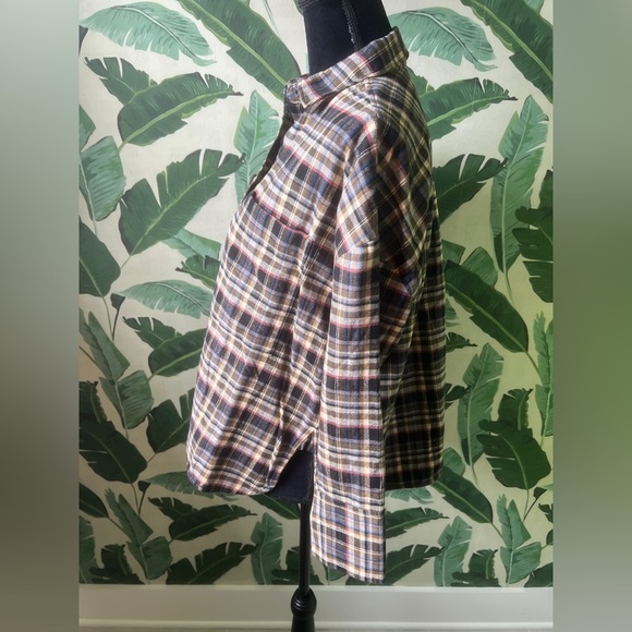 Everlane Boxy Plaid Flannel Button Up Shirt Shacket XS NWT - Picture 5 of 8